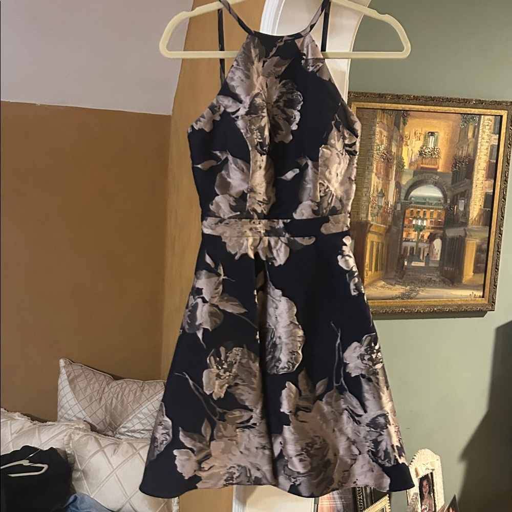 Floral Halter Neck Dress